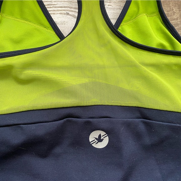 Aerie y2k vintage workout tank top and yoga pants navy blue w/ green detail - Picture 8 of 16